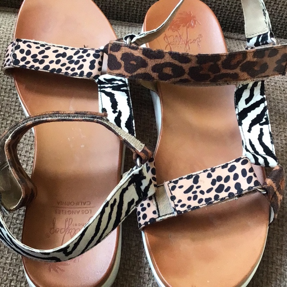 JellyPop Animal Print Sandals